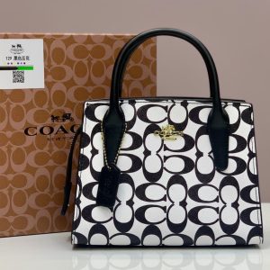 Black And White Monogram Handbag